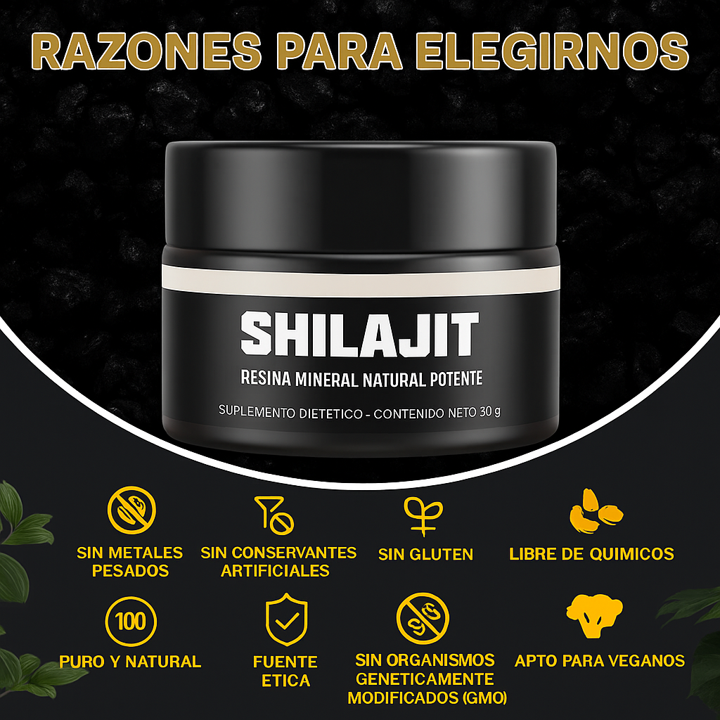 NATURAL SHILAJIT RESIN | Rejuvenecimiento y energía en cada porción.