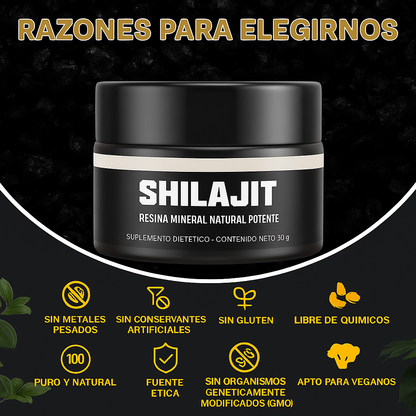 NATURAL SHILAJIT RESIN | Rejuvenecimiento y energía en cada porción.
