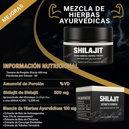 NATURAL SHILAJIT RESIN | Rejuvenecimiento y energía en cada porción.